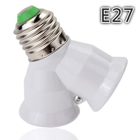 Screw E27 LED Base Light Lamp Bulb Socket E27 to 2-E27 Splitter Adapter lamp holder E27 socket bulb holder ► Photo 1/6