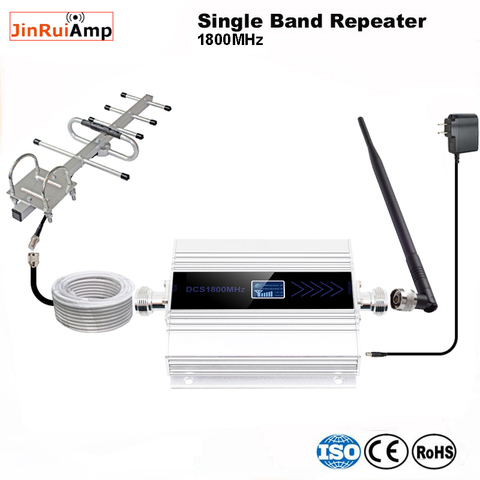 fullset DCS 1800MHZ GSM 1800 2g 4g LTE Cell Phone Signal Repeater Booster Mobile Phone Signal Amplifier + Indoor Outdoor Antenna ► Photo 1/6