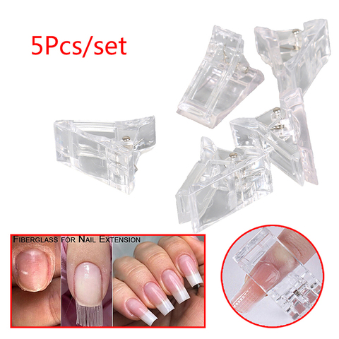 10Pcs Pink Color Nail Tips Clip for Quick Building Polygel nail forms Nail  clips for polygel Finger Nail Extension UV LED Builder Clamps Manicure Nail  Art Tool 