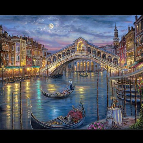 Old Street Home Diamond Embroidery Cross Stitch Landscape Full Square Picture Rhinestones Mosaic Scenery Diamond Painting DIY ► Photo 1/6