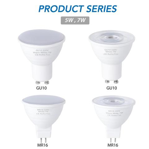 WENNI E27 LED Spot Light GU10 LED Bulb 5W E14 LED Lamp 220V Spotlight MR16 7W Lampada GU5.3 Corn Light Bulb gu 10 Ampoule 2835 ► Photo 1/6