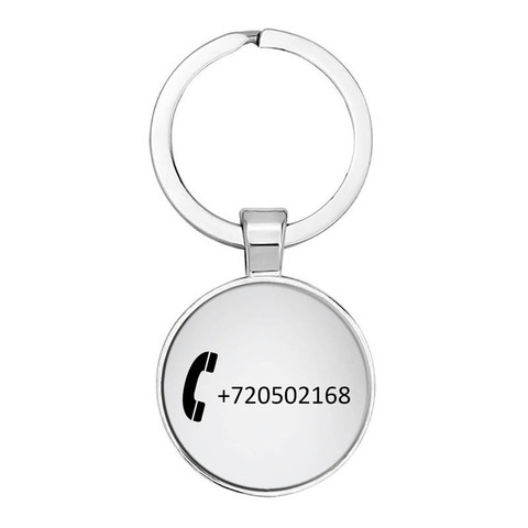 Custom Engraved Keychain Stainless Steel Personalized Gift Customized Phone Number Anti-lost Keyring Key Chain Ring ► Photo 1/1