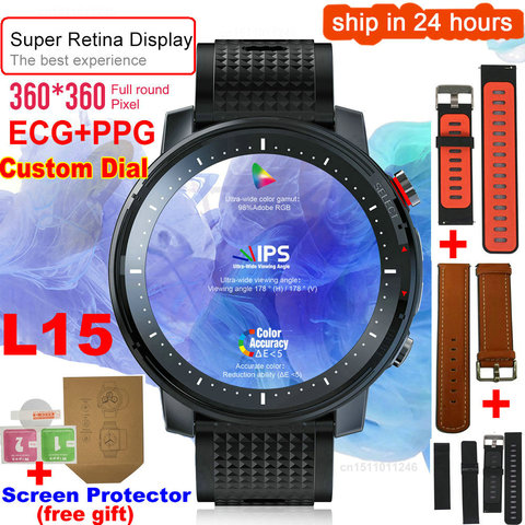 L15 Smart Watch Men 1.3inch Full-fit Round Retina Display Music Control Camera Flashlight PK L5 L9 Smartwatch IP68 Waterproof ► Photo 1/6