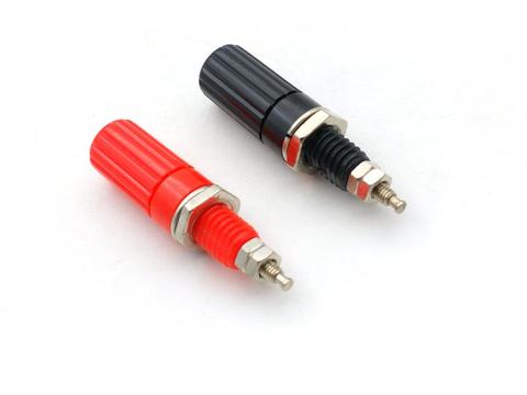 10PCS Binding Post JACK FOR Speaker 4MM Banana Plug Test probe Connector  red + black ► Photo 1/6