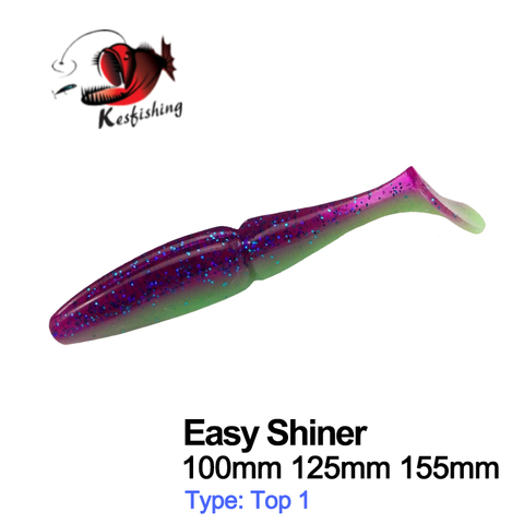ESFISHING Easy Shiner Shad 125mm 4pcs 18g Fishing Lures Jig Silicone Bait Carp Fishing Tackle Spinnerbait Soft Lures ► Photo 1/4