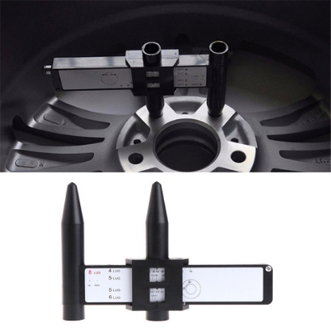 Wheel Rim Bolt Pattern Sliding PCD Measuring Tool Gauge Ruler 8 Holes PCD Ruler Lugs Hub Pitch Measurement Tool ► Photo 1/6