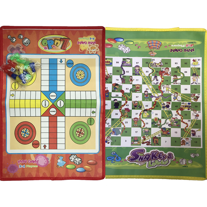 Kids Ludo Game Snakes & Ladders Game Puzzle Board Best Educational Toy for Kids 