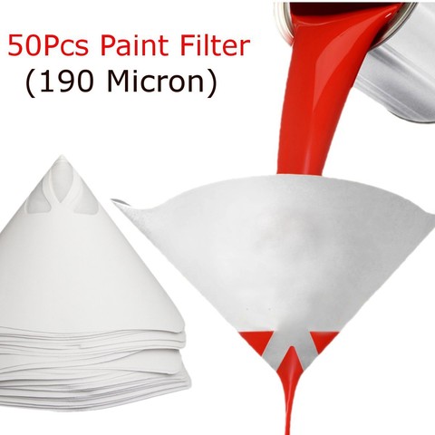 50PCS Paper Paint Strainers (190 micron) Paper Paint Conical Strainers Mesh Filter Cone Strainer Paint Funnel ► Photo 1/6