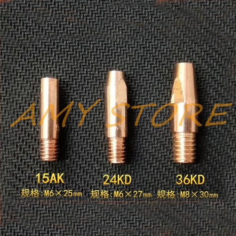 10/20Pcs MB15AK 24KD 36KD M6 M8 Copper MIG/MAG Soldering Welding Torch Contact Tip Gas Nozzle 0.8 1.0 1.2 1.4 1.6mm Optional ► Photo 1/4