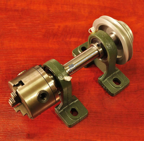 80/100 lathe spindle, through hole 19mm, DIY bead machine, flange spindle, woodworking lathe ► Photo 1/6