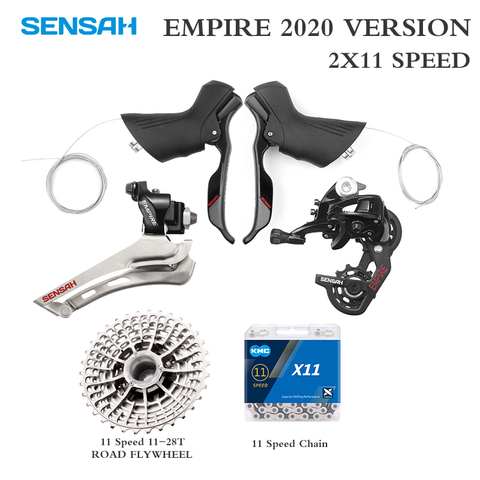 SENSAH EMPIRE Road Bike 2*11 Speed  Bicycle Shifter Lever Rear Derailleur Groupset Cassette Flywheel KMC Chain ST-2400 ST-3503 ► Photo 1/6