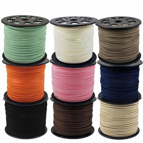 100 Yard/roll 4mm/5mm Korean Leather Faux Suede Lace Cord String Rope Thread DIY Bracelet Necklace Findings DIY Beading ► Photo 1/6