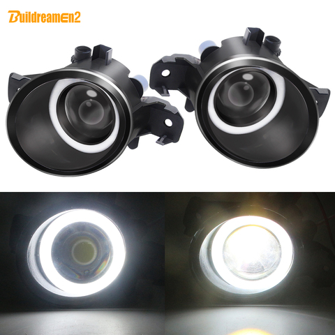 2 X Angel Eye Fog Light Car Front LED Fog Lamp White For Renault Clio VelSatis Koleos Modus Thalia Master Laguna Espace Symbol ► Photo 1/6