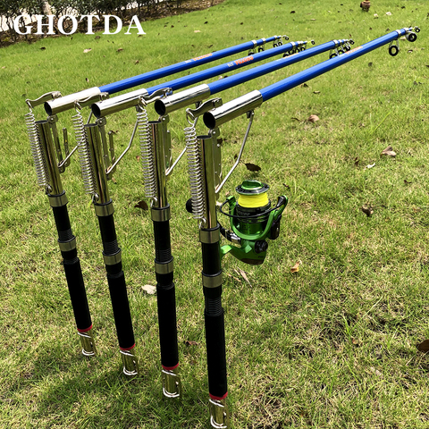 GHOTDA SuperHardAutomatic Fishing Rod 1.8-2.7M Sea River Fishing Telescopic Rod Spinning Ring Rod Self-Tapping Fishing Rod ► Photo 1/6