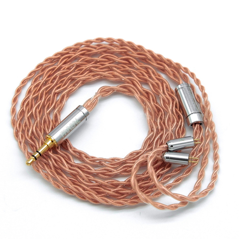 FAAEAL 4Core High Purity Copper cable with 2Pin/MMCX Connector 3.5/2.5/4.4mm Gold-plated plug Earphone Upgrade Cable For TFZ/TRN ► Photo 1/6