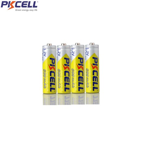 4Pcs PKCELL AA Rechargeable Battery NIMH 600mah 1.2V Pre-charged Batteries More Durable For Digital Camera ► Photo 1/6