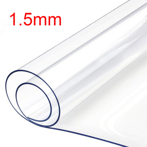 1.5mm PVC Tablecloth Transparent Waterproof Table Cloth Table Cover Mat for Home Kitchen Pattern Oil Cloth Glass Soft Cloth ► Photo 1/1