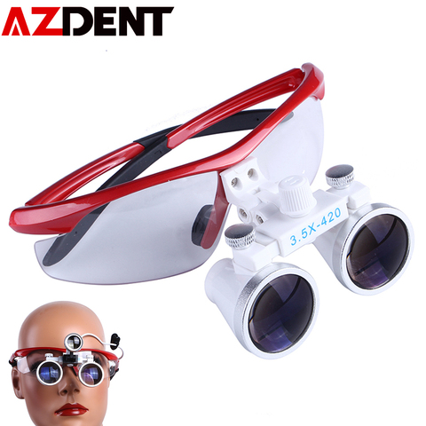 3.5X Dental Surgical Magnifier  Magnification Binocular magnifying glass with led lights Medical Operation Loupe Lamp ► Photo 1/6