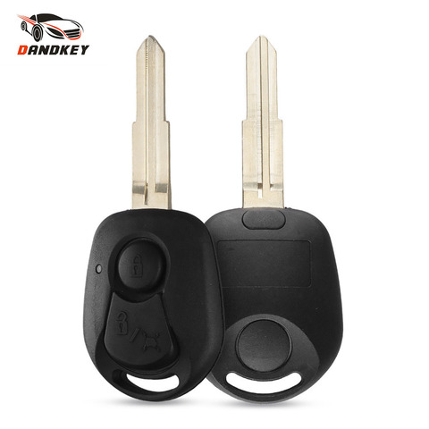 Dandkey 2 Buttons Remove Key Case Shell Fob Styling For SSANGYONG ACTYON KYRON REXTON Uncut Blade Key Fob Cover ► Photo 1/6