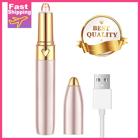 USB Electric Eyebrow Trimmer Pen Hair Remover Eyebrow Razor/Epilator Eyebrows tools shaping Eye Brow Trimmer For Women's Shaver ► Photo 1/6