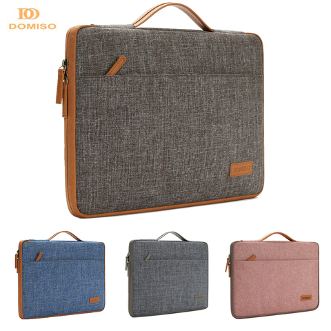 DOMISO 10 11 13 14 15.6 Inch Laptop Bag Canvas Notebook Bag Case Handbag for MacBook Microsoft Surface Lenovo HP ► Photo 1/6