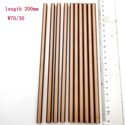 1pc Copper Tungsten Round Rod W70/30 Alloy dia.1mm~10mm length 200mm ► Photo 1/2