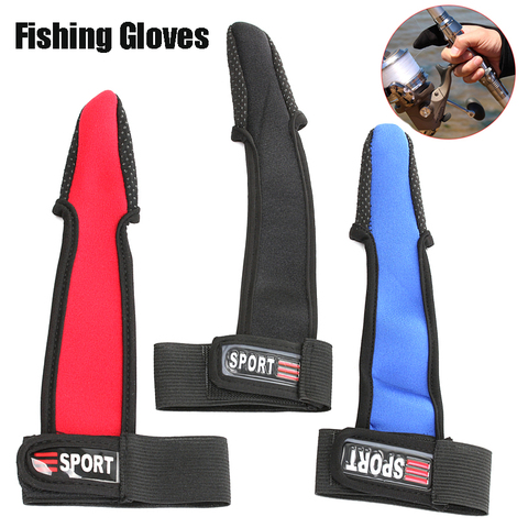 1Pcs Single Finger Protector Fishing Gloves Blue/Red/Black Fishermen Non-Slip One Finger Casting Glove Fishing Accessories 2022 ► Photo 1/6