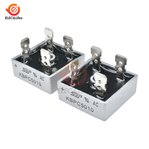 5Pcs/lot KBPC5010 1000V diode Bridge Rectifier KBPC1510 KBPC2510 KBPC3510 1000V 50A 35A 25A 15A DIP-4 dip4 5010 power rectifie ► Photo 1/6