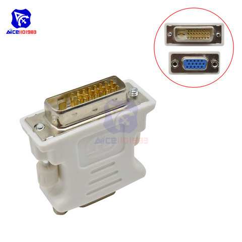 DVI 24+1 Male to VGA SVGA HD15-pin Female Graphics Card Display LCD Conversion Adapter Connector ► Photo 1/6