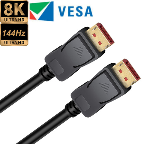 Displayport 1.4 cable 144HZ DP 1.4 cable 8K DisplayPort to DisplayPort 1.2 Cable 8K/60HZ 4KX2K/144HZ HDR DP 1.2 g-sync&freesync ► Photo 1/6