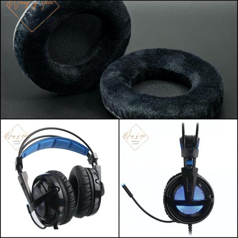 Thick Velour Velvet Ear Pads Cushion For SADES SA-904 Locust Headphone Perfect Quality, Not Cheap Version ► Photo 1/6