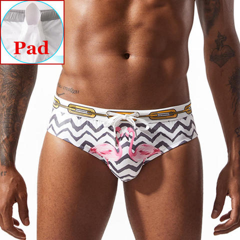 2022 New Mens Swim Briefs Push Up Sexy Swimwear Men Swimming Trunks Menssexi Gay Swimsuit Beach Bikini Bathing Suit Shorts Slip ► Photo 1/6