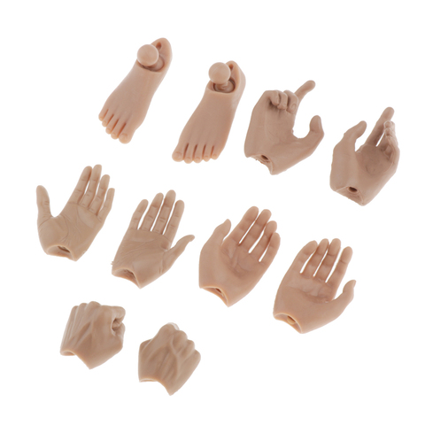 1/6 Scale Men Soldier Hands and Feet Set Replament Body Parts for 12inch Action Figure ► Photo 1/6