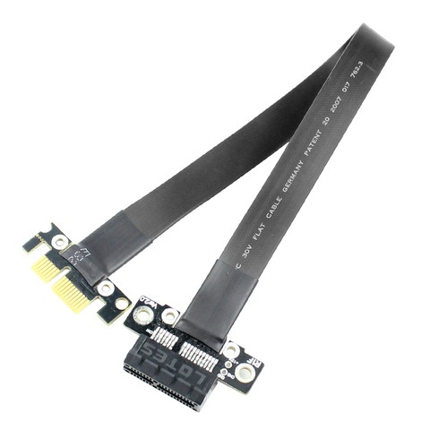 PCI Express PCIe Gen3.0 x1 x16 Riser Graphics Card Ribbon Extension Cable 25cm PCI-E 1x 16x 3.0 R11SF for BTC Miner ► Photo 1/6