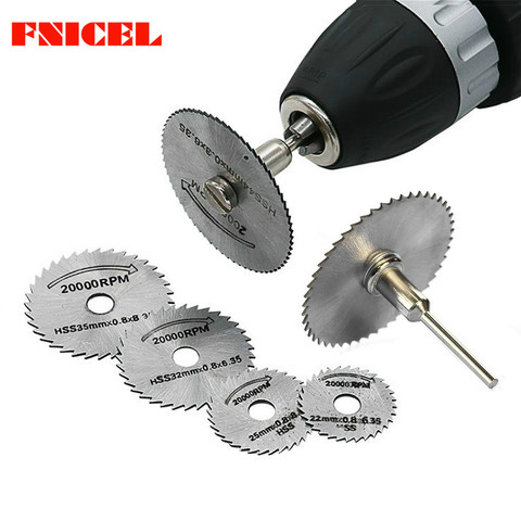 7pcs Mini HSS Circular Saw Blade Rotary Tool For Dremel Metal Cutter Power Tool Set Wood Cutting Discs Drill Mandrel Cutoff ► Photo 1/6