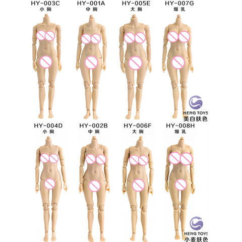 1/12 Scale Flexible Half-seamless Female Body Pale/Suntan For Action Figure Doll Model Toys Body HENG TOYS ► Photo 1/6