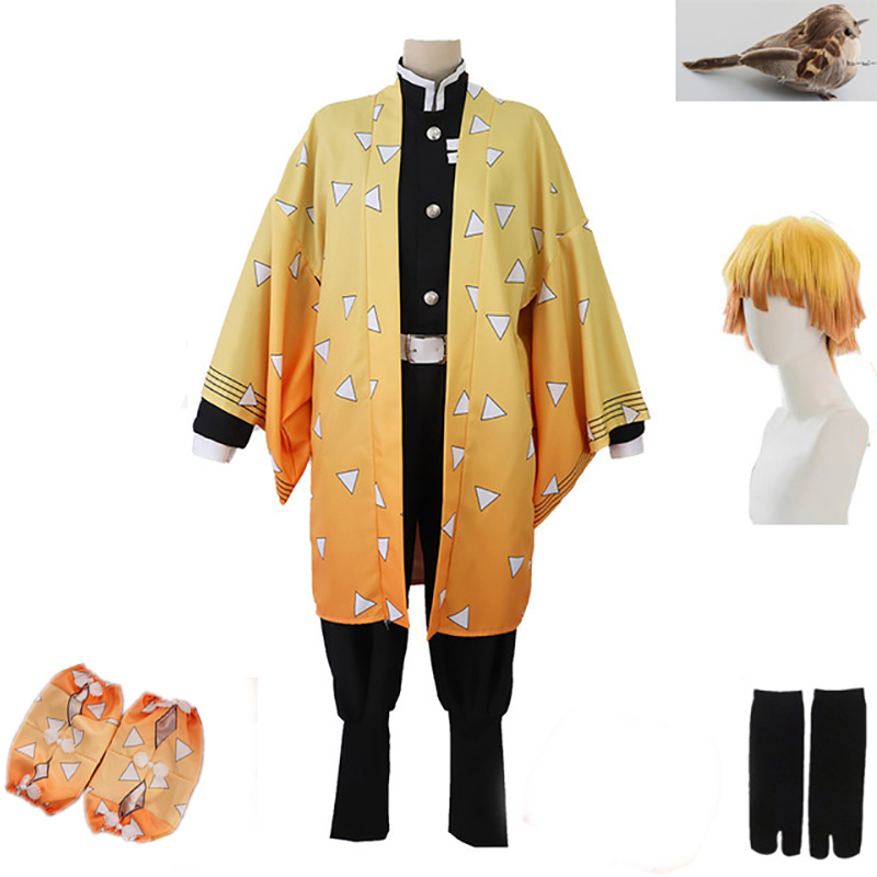 Price History Review On Anime Demon Slayer Cosplay Costume Agatsuma Zenitsu Kimetsu No Yaiba Cosplay Costume Men Kimono Yellow Uniform Aliexpress Seller Xyltotoanime Official Store Alitools Io