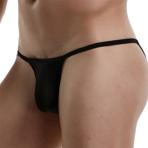 Men Sexy Bikini Thong Ultra Thin Underwear Bulge Pouch G String Jockstrap hombre Briefs Lingerie Mini T-back Underpants ► Photo 1/6