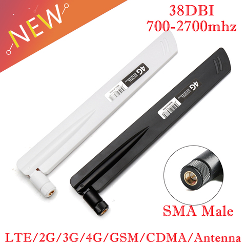 4G antenna WiFi antenna 38dBi 3G 2.4GHz antenna SMA male for GSM/CDMA 3G 4G router modem 700-2700mhz ► Photo 1/6