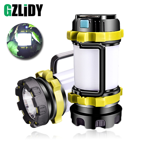 Powerful LED Flashlight Super Bright Portable Spotlight USB Rechargeable Searchlight Camping Light Lantern Waterproof Torch ► Photo 1/6