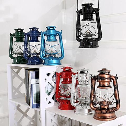 25cm Vintage Style Kerosene Lamp Portable Outdoor EDC Emergency Survival Tool Camping Tent Light Empty Hanging Lantern Decor ► Photo 1/6