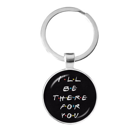 Friends TV Show Keychain 25th Anniversary Series Cartoon Fun Pattern 25mm Glass Cabochon Key Ring Keyholder For Good Friend Gift ► Photo 1/6