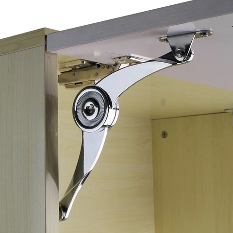 1pcs Adjustable Hydraulic Spring Hinge 30KG Kitchen Cupboard Cabinet Door Lift Up Support Gas Strut Hinge Furniture Hardware ► Photo 1/6