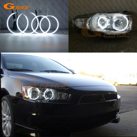 Excellent Ultra bright CCFL Angel Eyes kit Halo Ring For Mitsubishi Lancer 2008-2015 Halogen headlight ► Photo 1/6