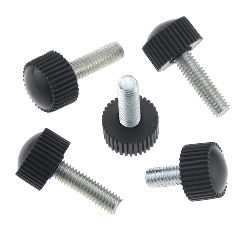 5PCS M4 M5 M6 Knurled Nylon Round Plastic Head Handle Thumb Screw Bakelite Bolt Black Bakelite Hand Screw M4x8 M5x10 M6x40 ► Photo 1/6