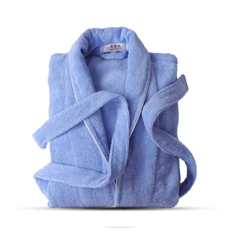 100% Cotton Toweling Terry Robe Lovers Soft Bath Robe Men And Women Nightrobe Sleepwear Male Casual Home Bathrobe Hotel Robe ► Photo 1/6