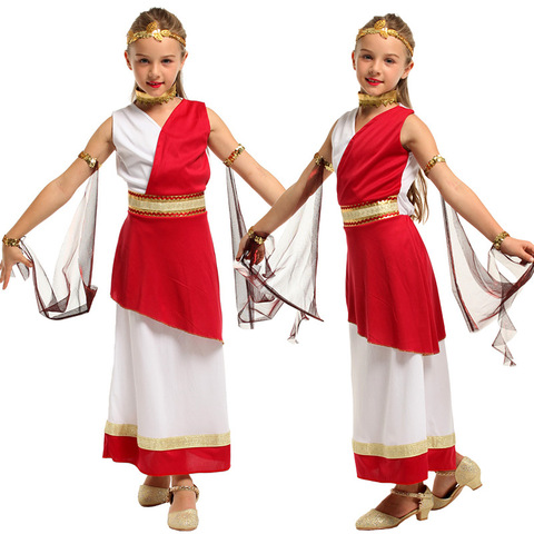 SATCOPY Children Kids Roman Greek Princess Goddess Venus Athena Costumes Halloween Purim Carnival Party Masquerade Role Play ► Photo 1/1
