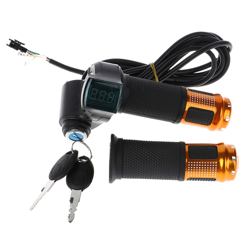 1 pair  12-96V E bike Twist Throttle with Handle For Electric Bike Throttle with LCD Handle Throttle ► Photo 1/6