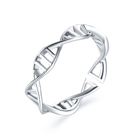 Fashion DNA Chemistry Molecule Open Rings For Women Men Simple Style Rose Silver Color Finger jewelry Party Gifts ► Photo 1/6