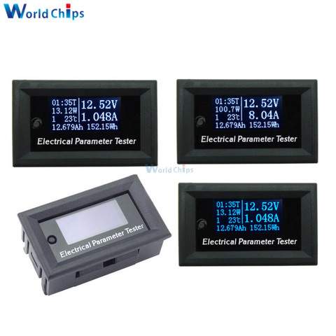 7 in 1 DC 33V 3A 33V/100V 10A OLED Multifunction Tester Voltage Current Time Temperature Capacity Electrical Meter Tester w/  W ► Photo 1/6
